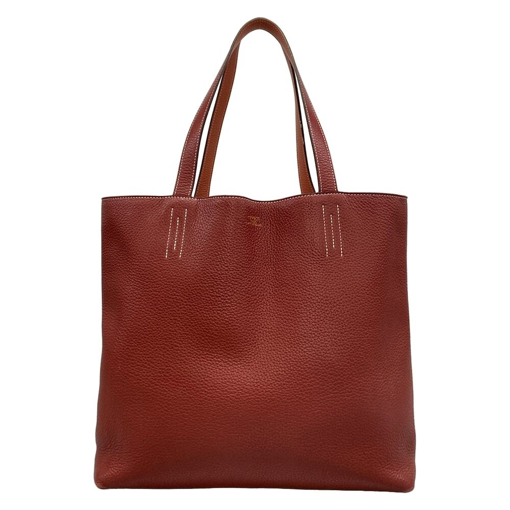 Hermès Double Sens 45 Tote Bag Bordeaux Pink